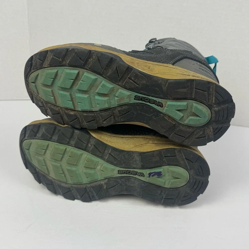 Vasque Kids Waterproof Hiking Boots Charcoal Grey Teal 7252 Size 1 US Kids